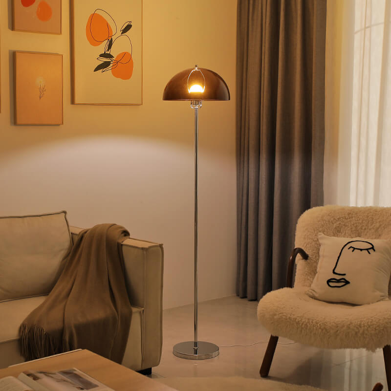 Contemporary floor lamp with acrylic shade