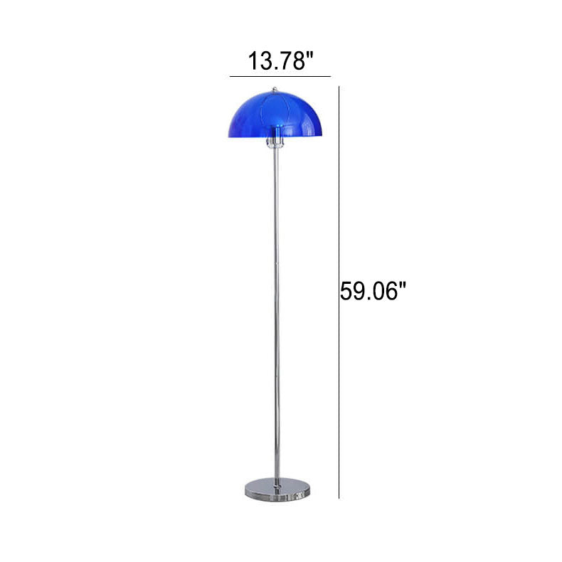 Contemporary floor lamp with acrylic shade