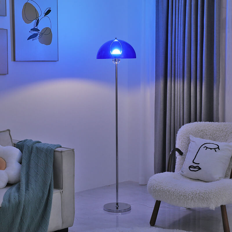 Contemporary floor lamp with acrylic shade