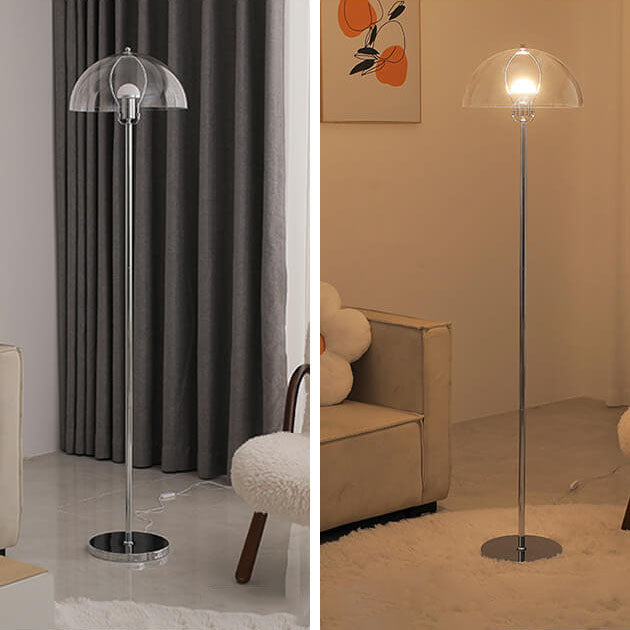 Contemporary floor lamp with acrylic shade