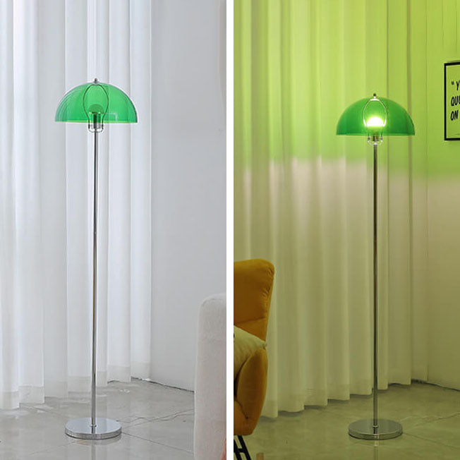 Contemporary floor lamp with acrylic shade