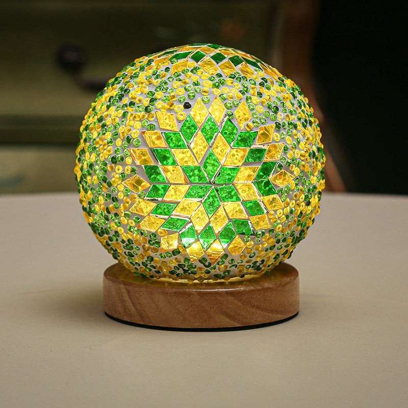 Elegant dimmable mosaic table lamp
