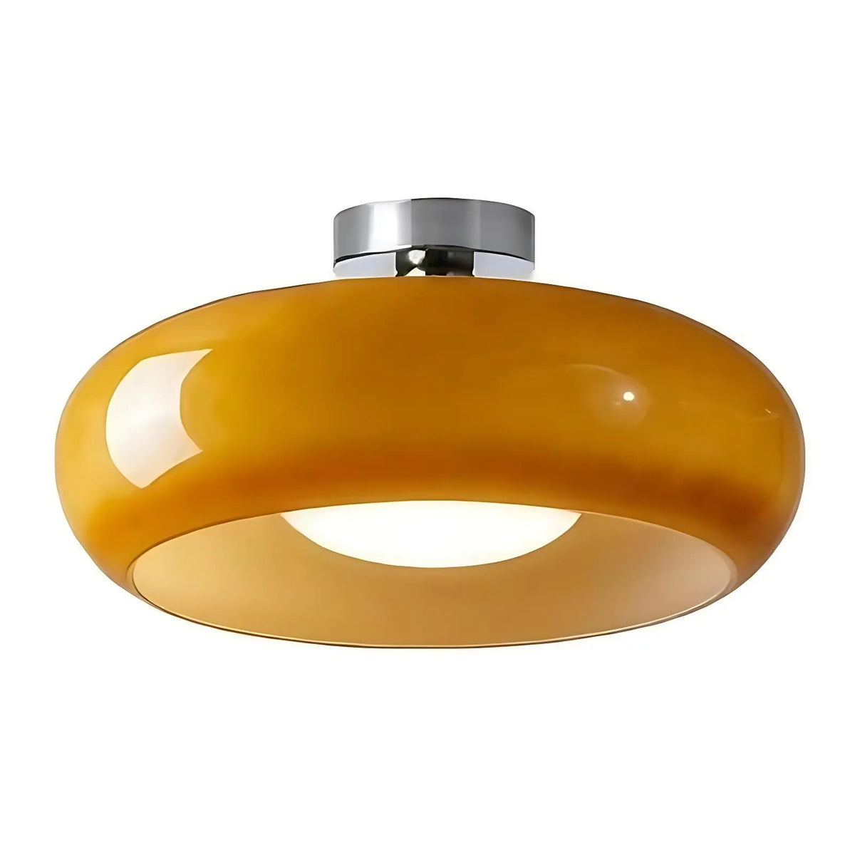 Lunessa Bauhaus Messing-Glas-Scheiben-Deckenleuchte