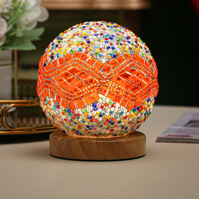 Elegant dimmable mosaic table lamp