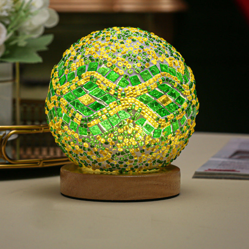 Elegant dimmable mosaic table lamp