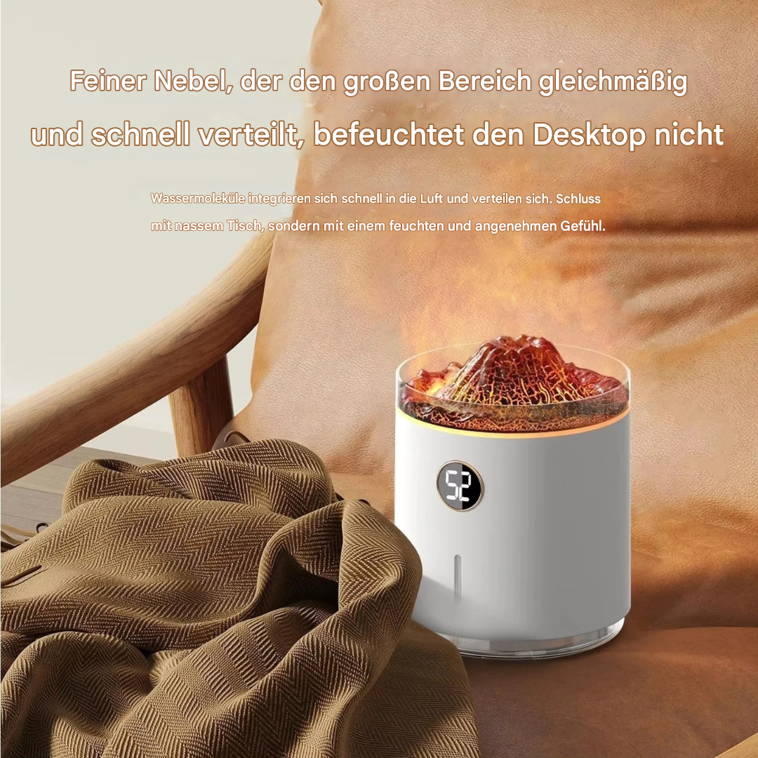 Flame humidifier with aroma