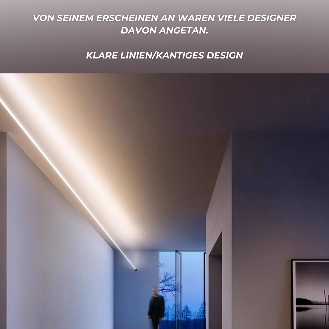 Scandinavian LED light bar made of steel – 360° all-round lighting for modern living