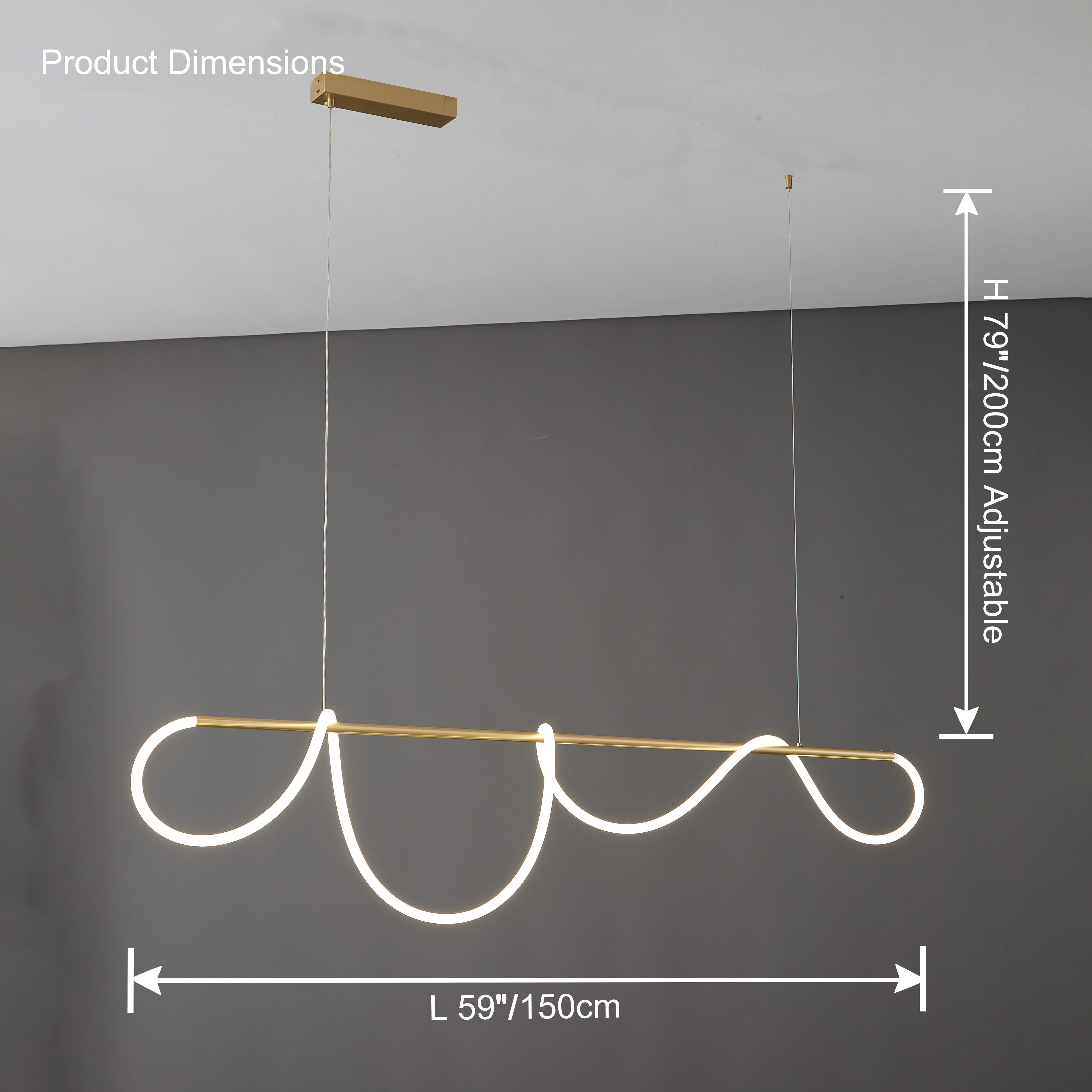 Moderne LED-Pendelleuchte mit Seilmuster