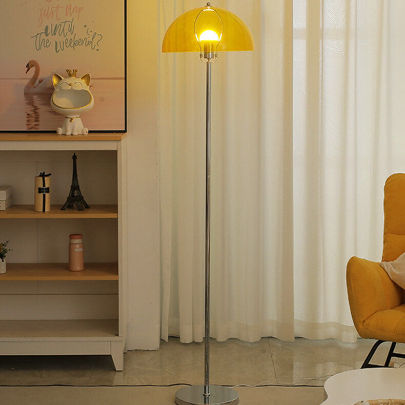 Contemporary floor lamp with acrylic shade