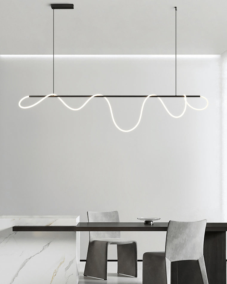 Moderne LED-Pendelleuchte mit Seilmuster