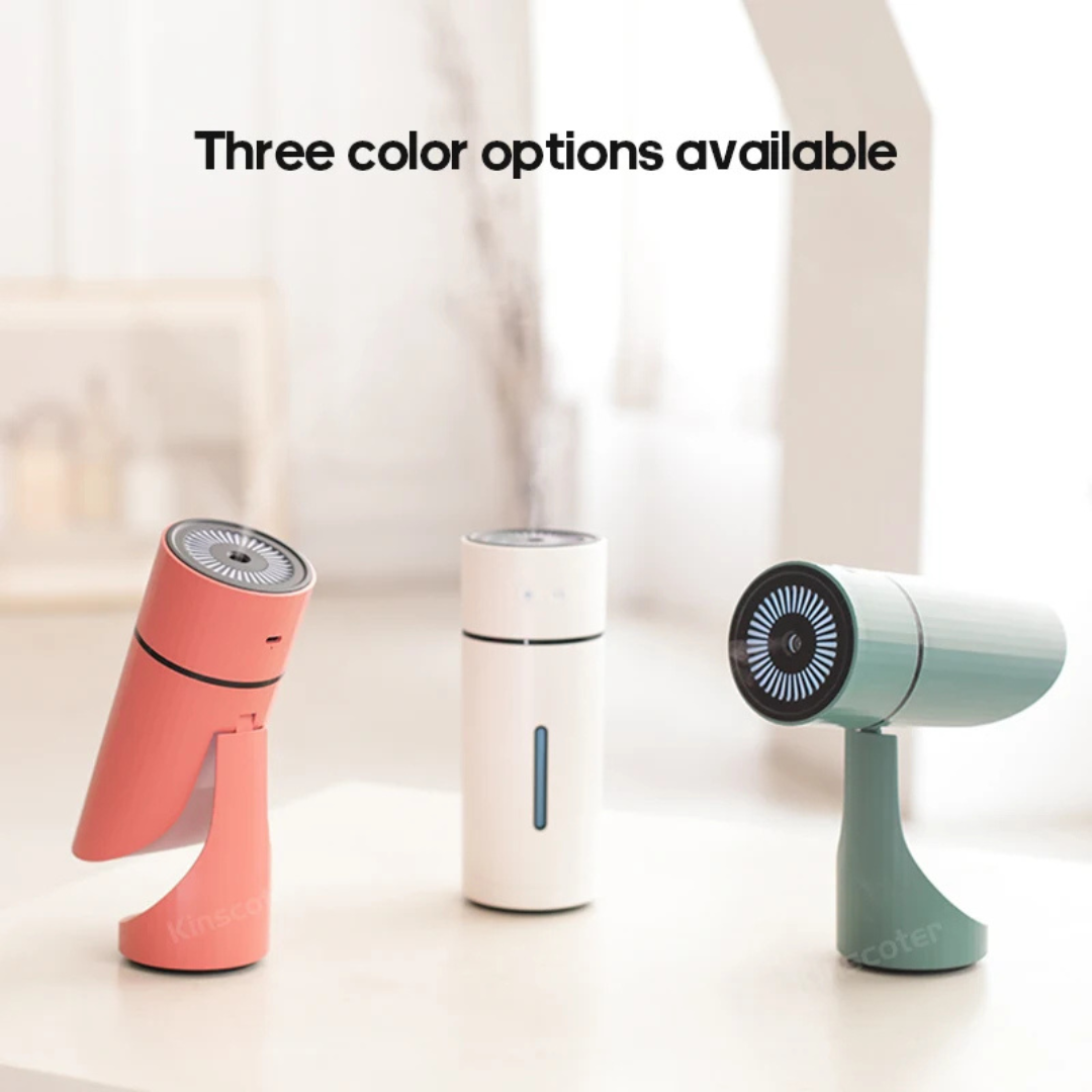 Rotatable mini humidifier with light
