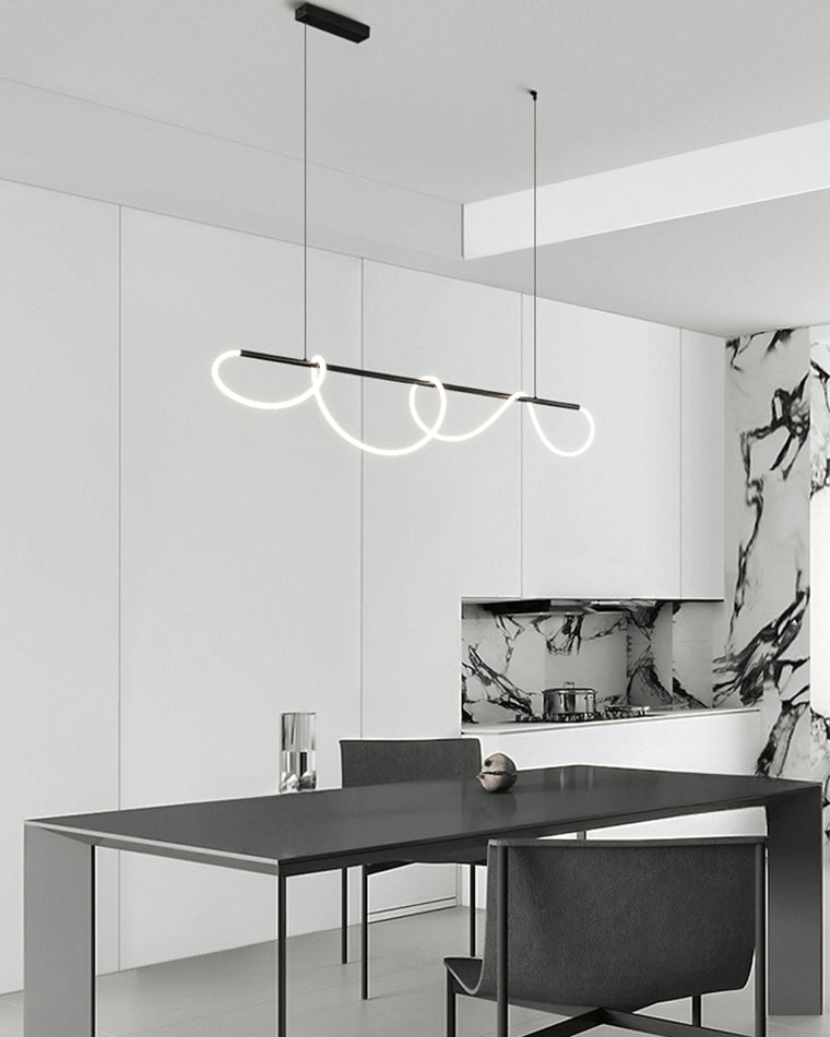 Moderne LED-Pendelleuchte mit Seilmuster