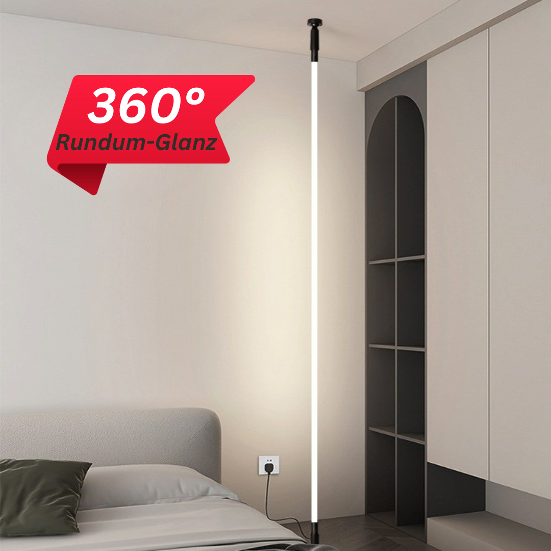 Scandinavian LED light bar made of steel – 360° all-round lighting for modern living