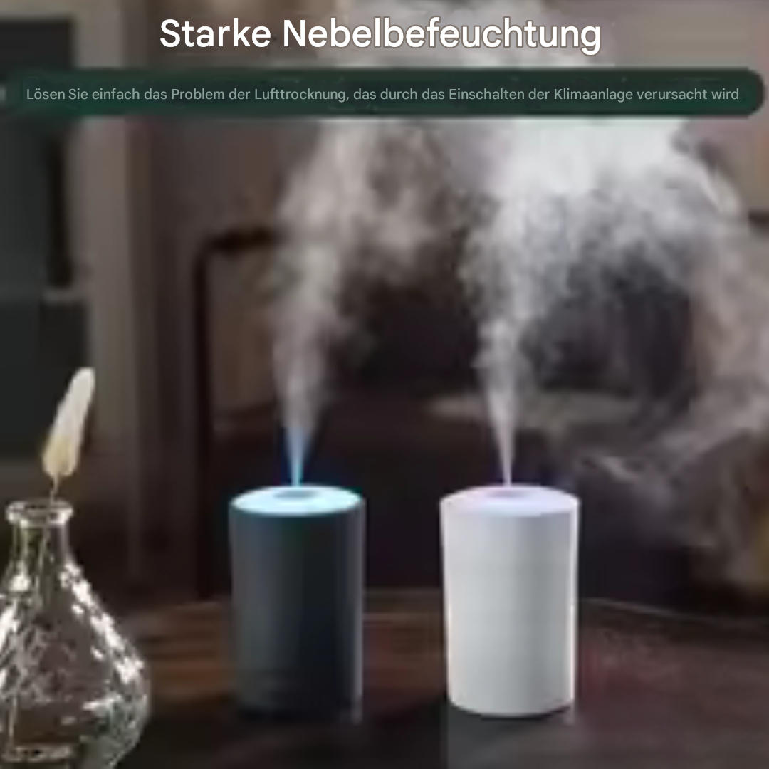 Kompakter USB-Aroma-Luftbefeuchter mit LED-Beleuchtung – Leiser Betrieb & stilvolles Design