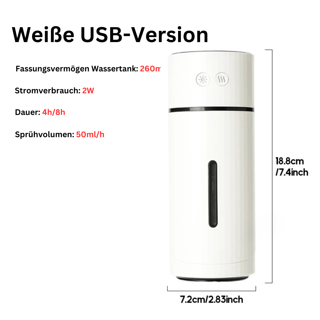 Rotatable mini humidifier with light