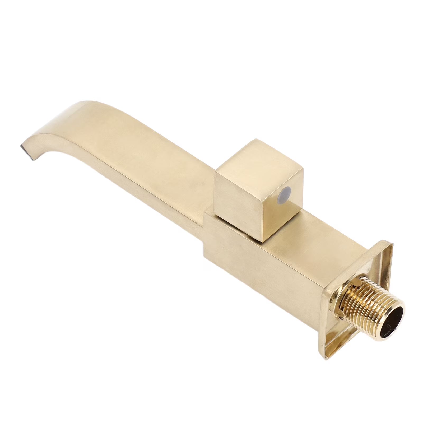 Wandmontierter Wasserhahn mit gebürstetem Gold-Finish