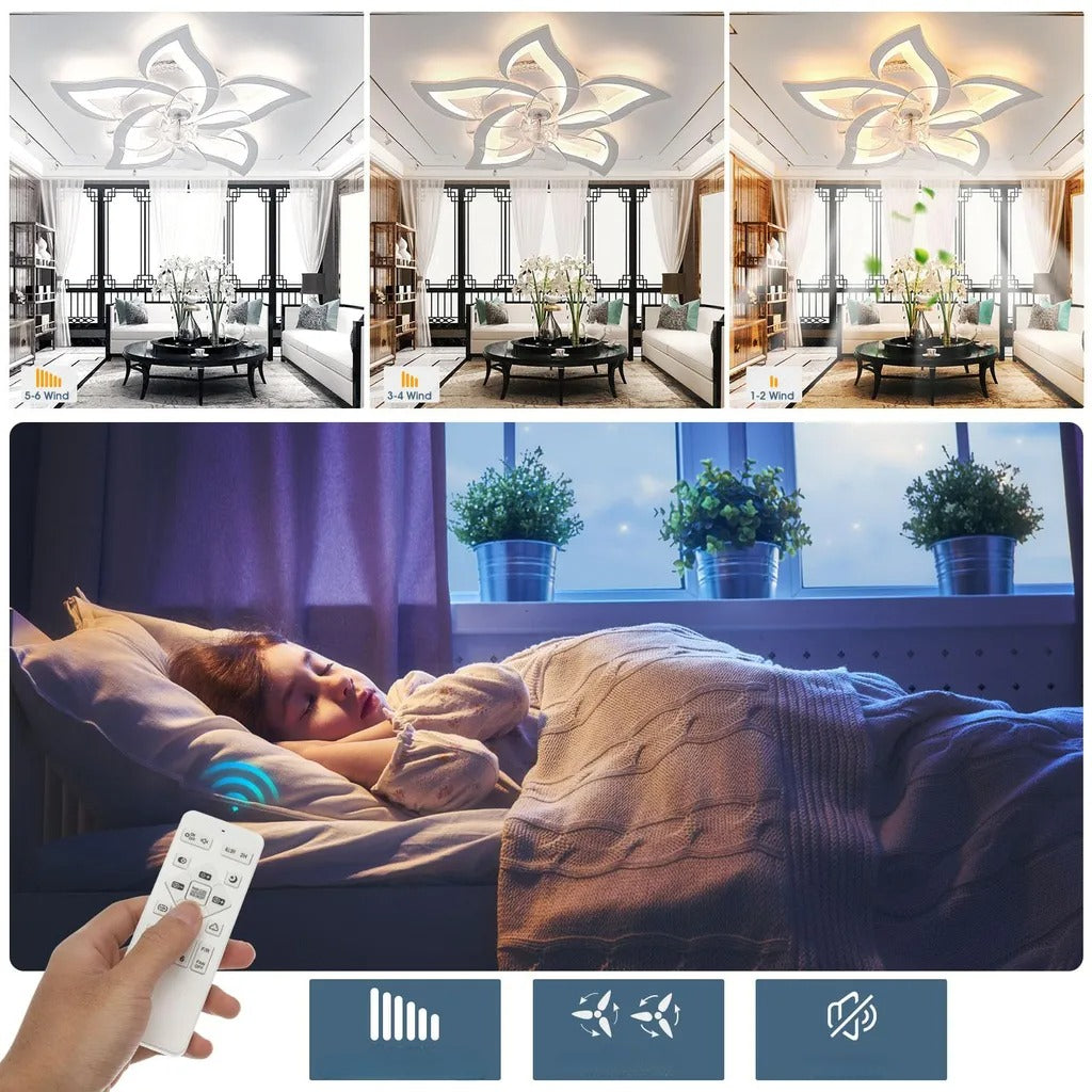 RGB-LED-Deckenventilator mit Fernbedienung