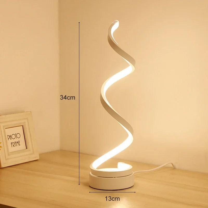 Lampe de table spirale à intensité variable