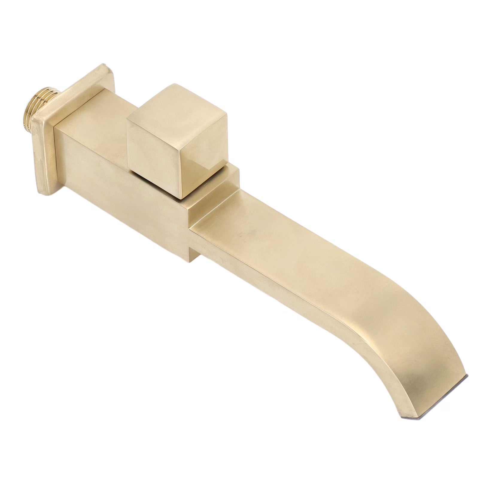 Wandmontierter Wasserhahn mit gebürstetem Gold-Finish