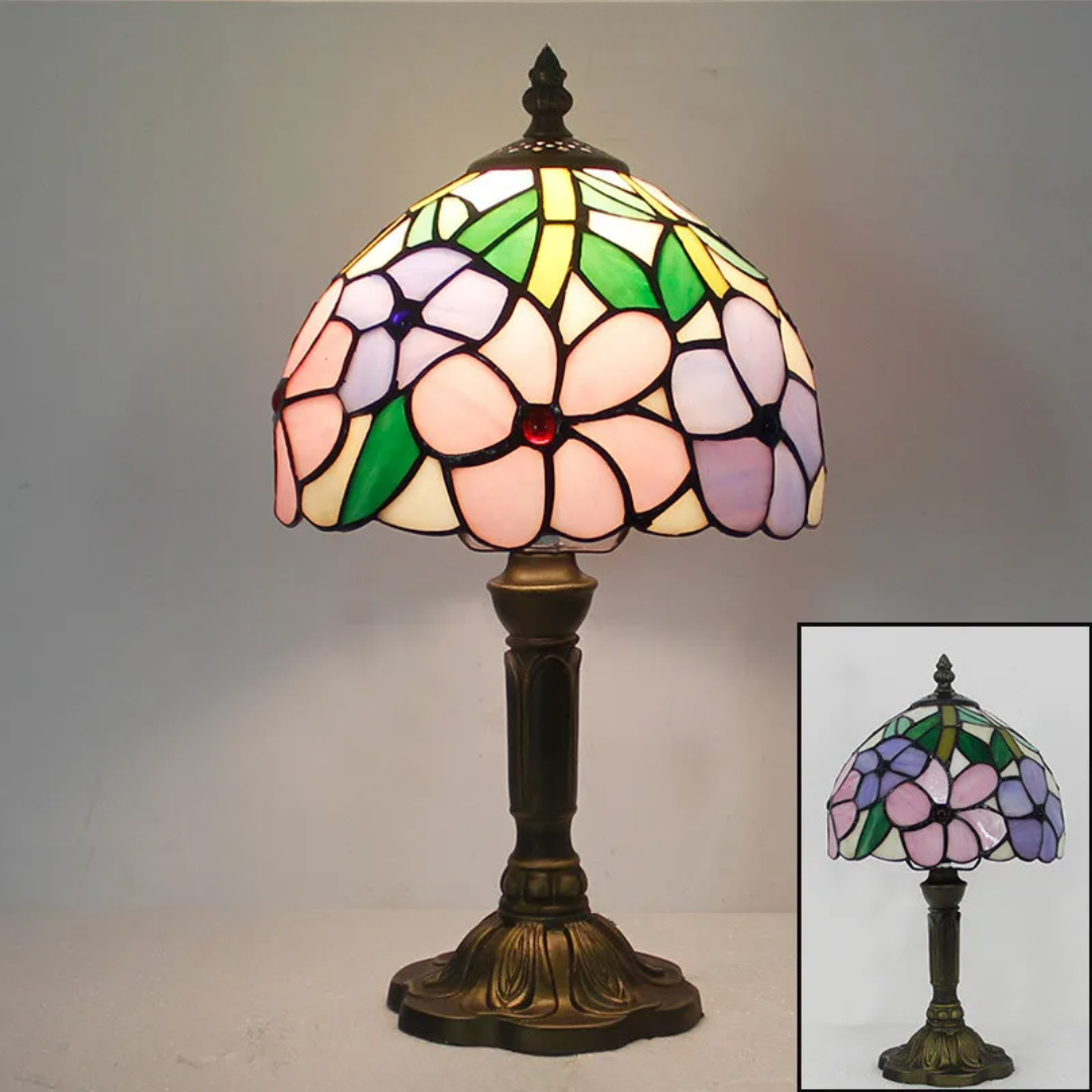 Kabellose Tischlampe im Tiffany-Stil