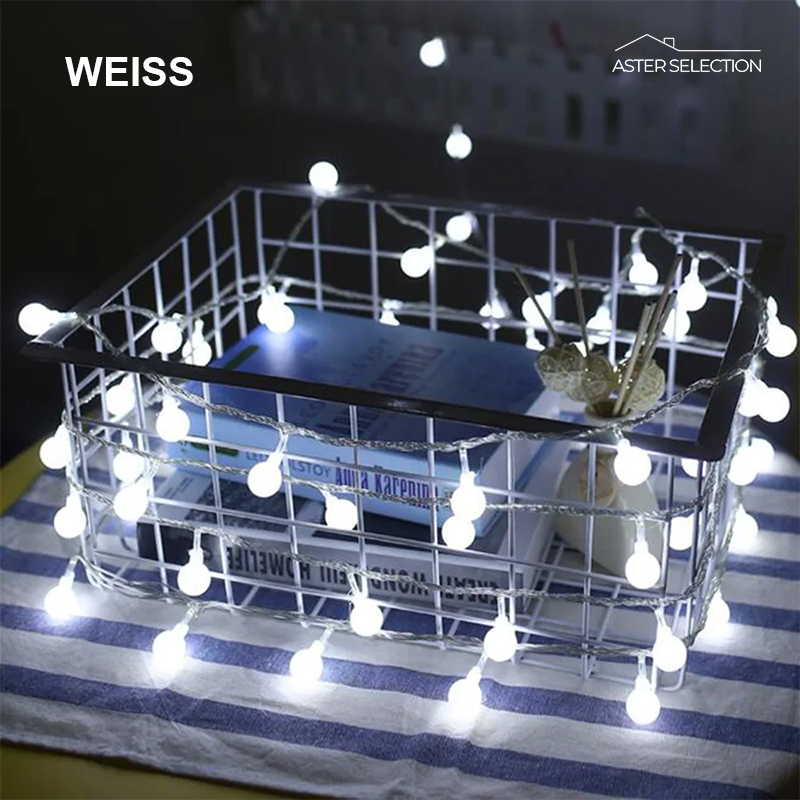 LED Kugel-Lichterkette 13m für Weihnachten