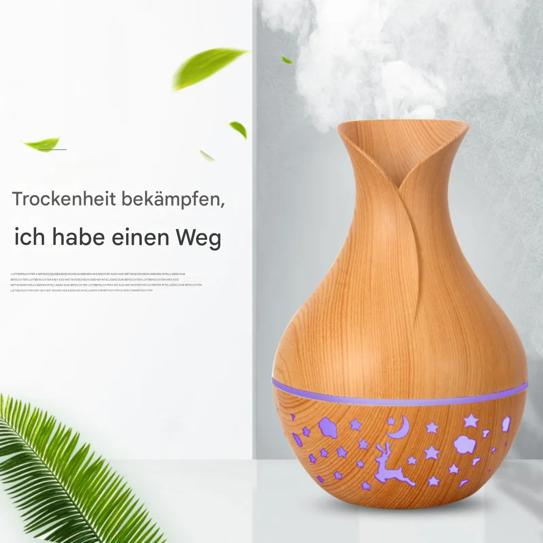 Mini wood-look aroma diffuser