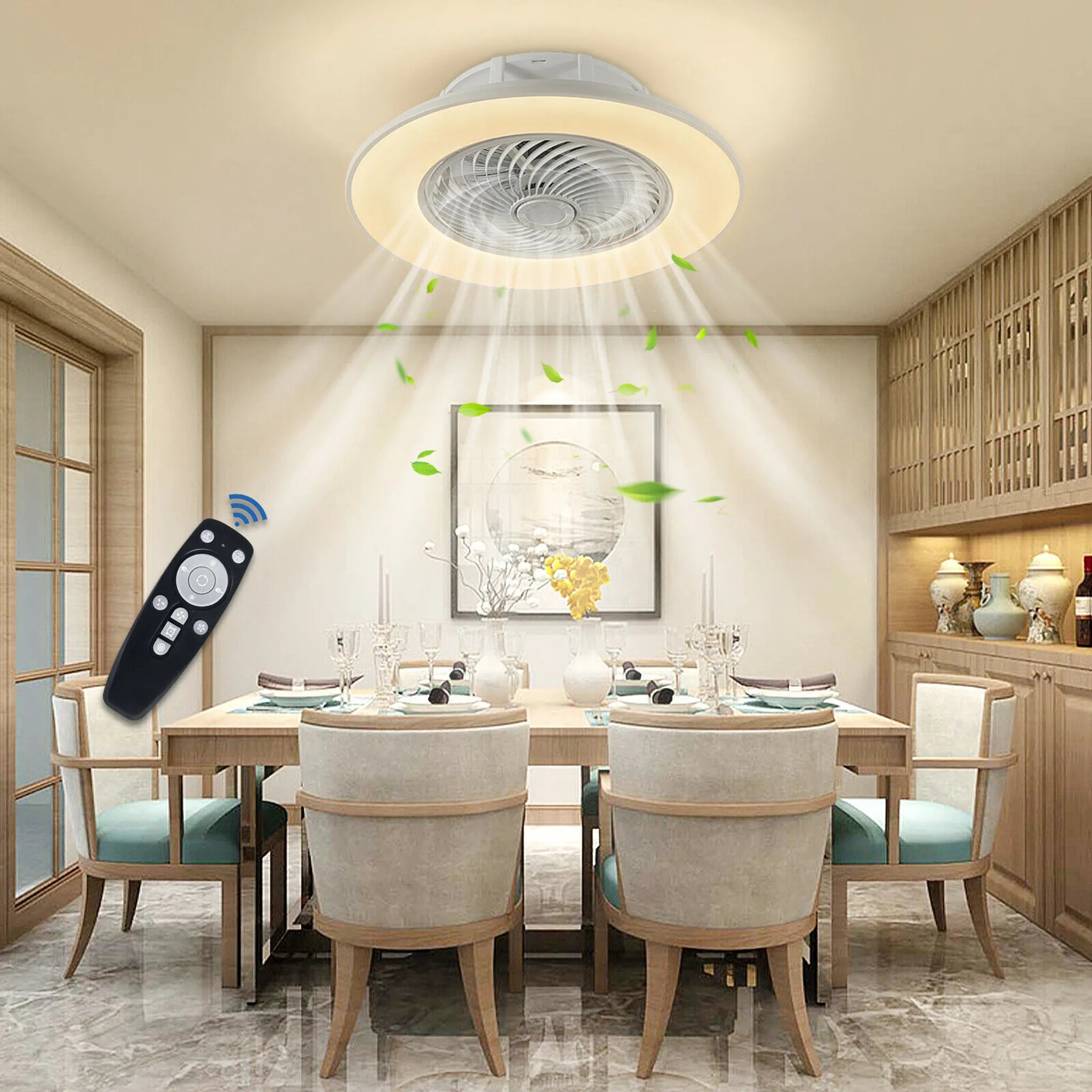 Moderne dimmbare LED-Deckenventilatorleuchte