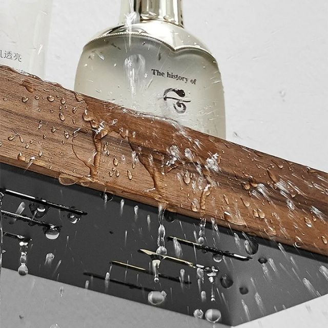 Selbstklebendes Massivholz-Badregal-Aster Selection