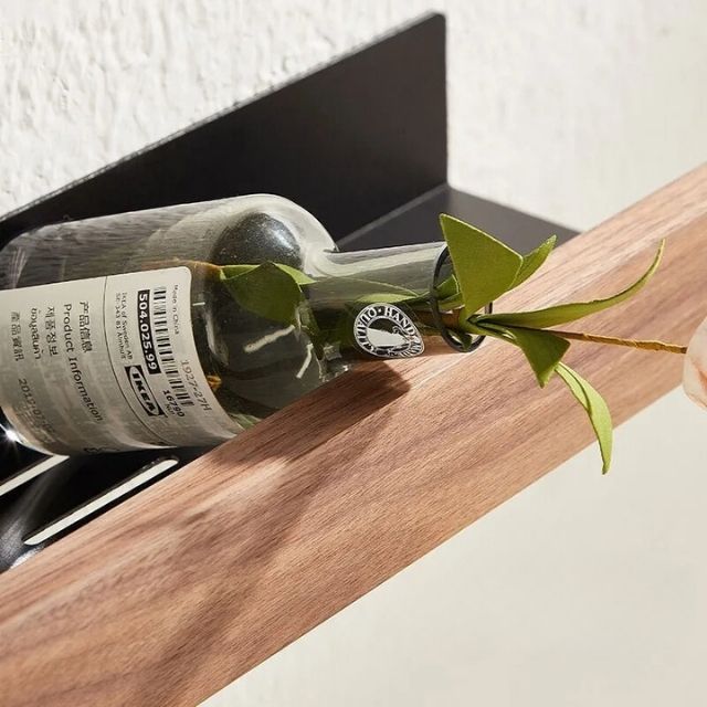 Selbstklebendes Massivholz-Badregal-Aster Selection