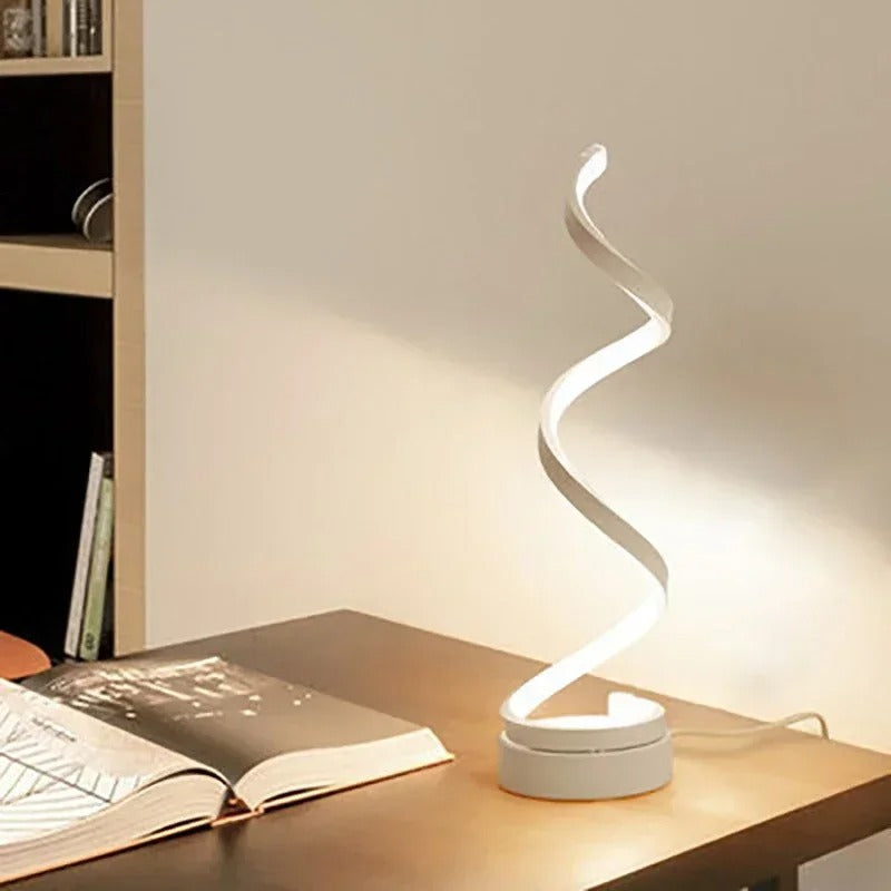 Lampe de table spirale à intensité variable