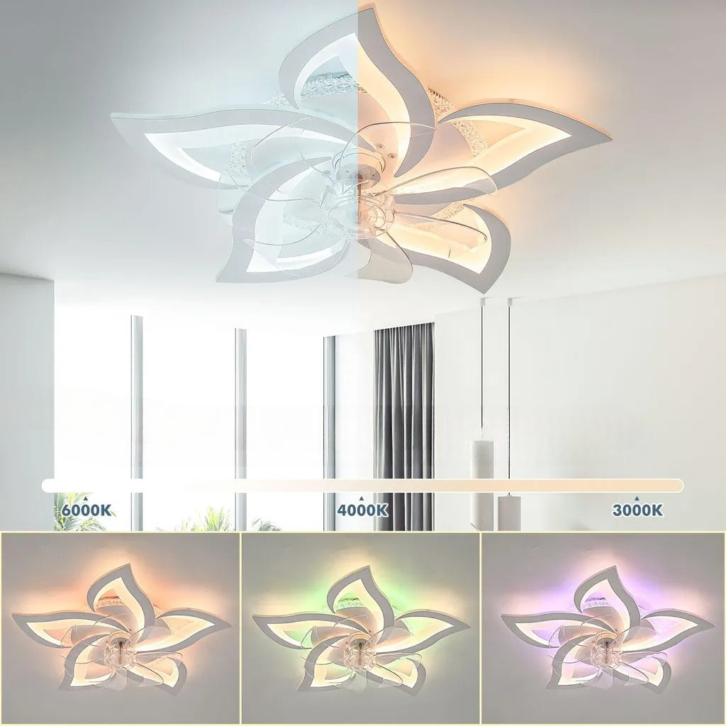 RGB-LED-Deckenventilator mit Fernbedienung