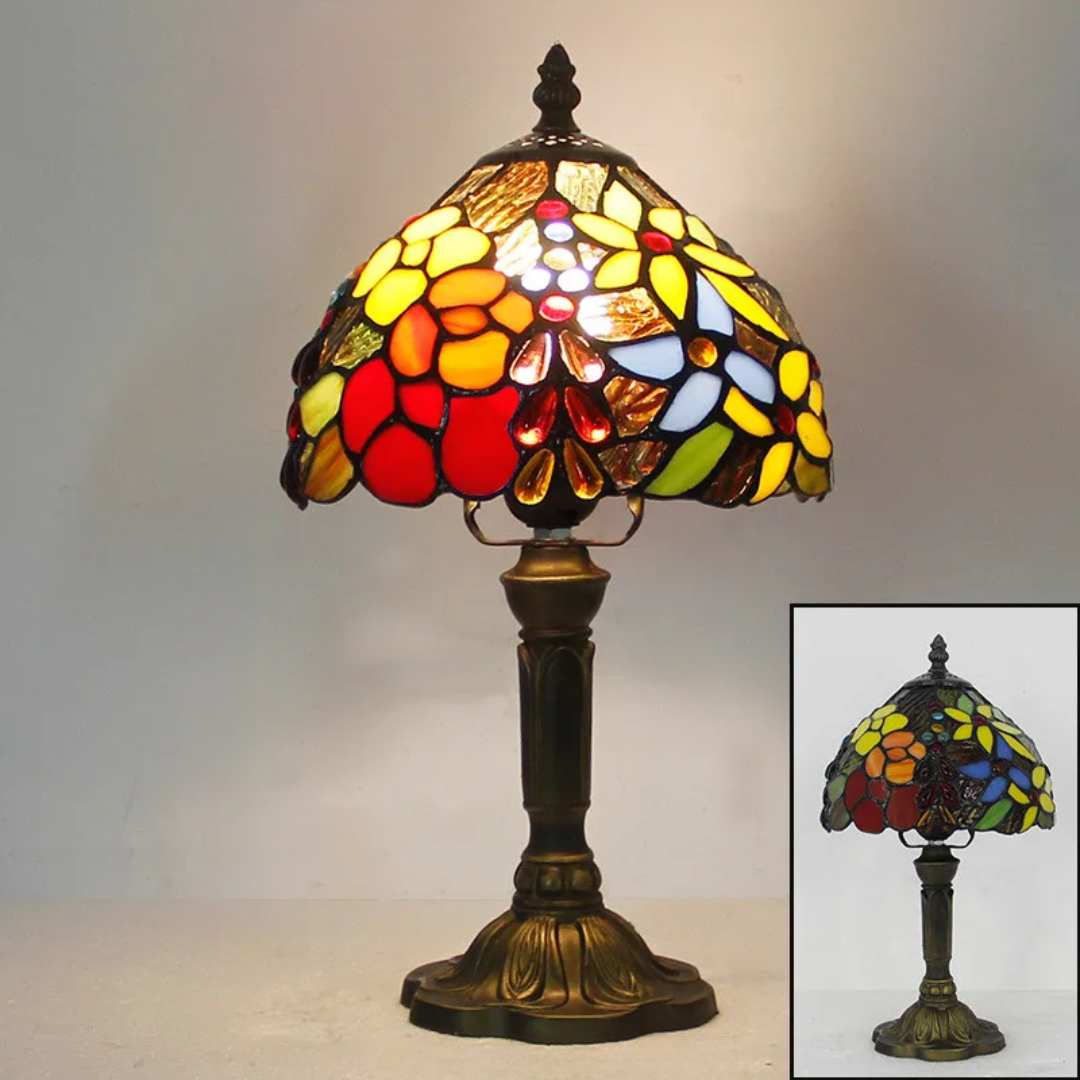 Kabellose Tischlampe im Tiffany-Stil