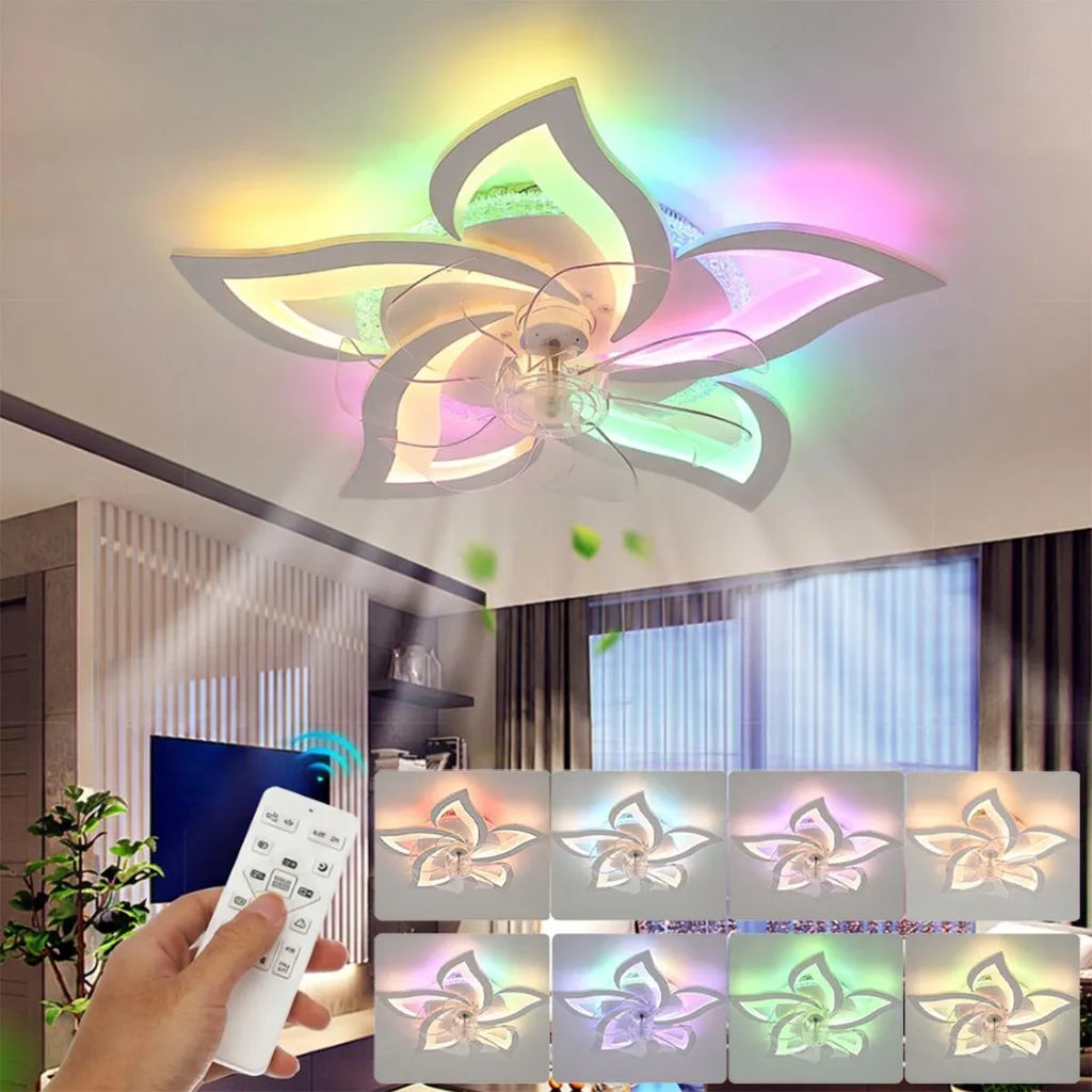 RGB-LED-Deckenventilator mit Fernbedienung