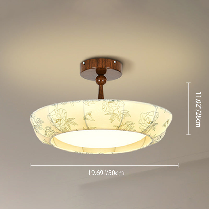 Elegante Schlafzimmerleuchte mit Stoff