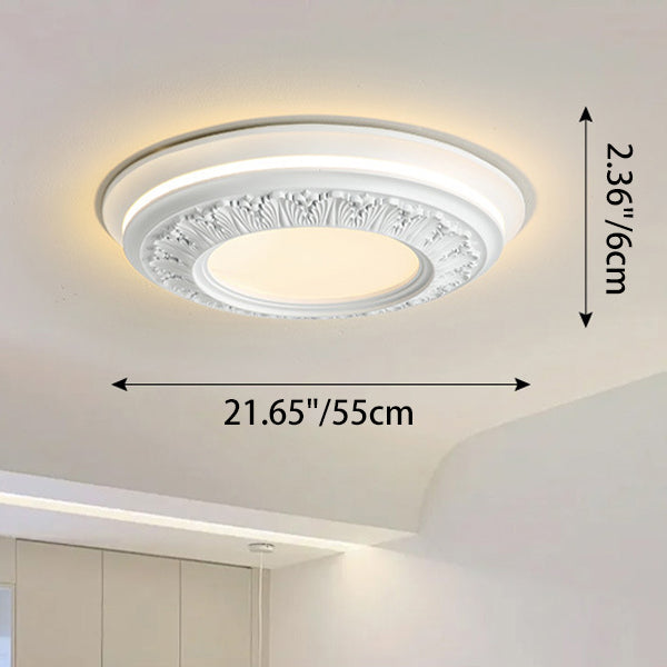 Französische Harz-Deckenleuchte geschnitzt-Aster Selection