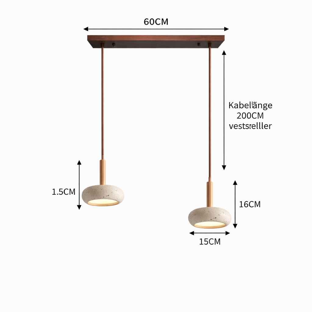 Japanische Wabi-Sabi Deckenleuchte