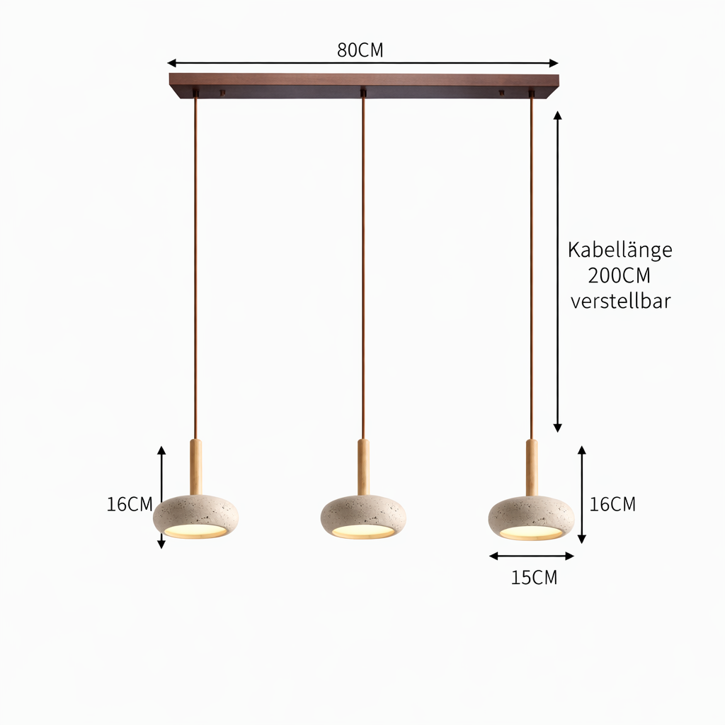 Japanische Wabi-Sabi Deckenleuchte