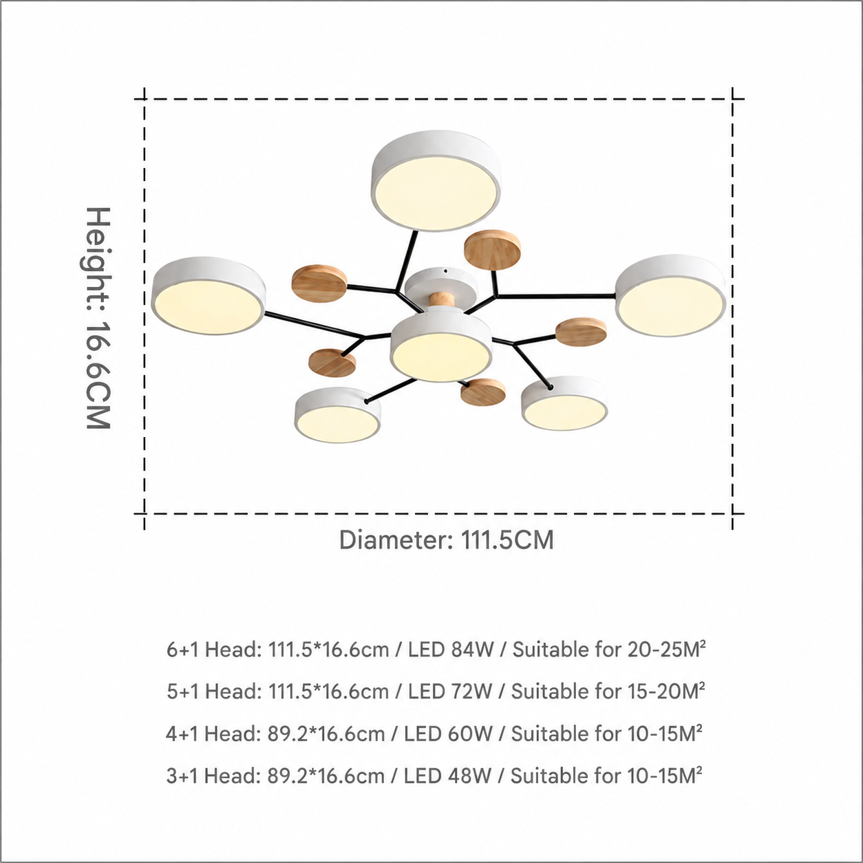 Nordic Style LED-Deckenleuchte