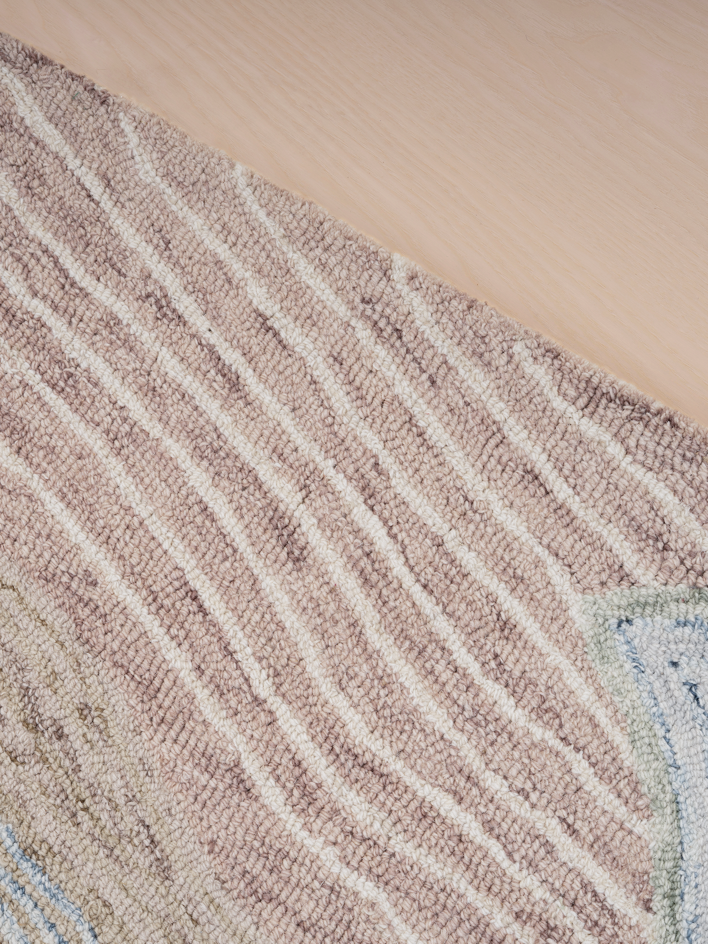 Wollteppich 160x230 200x300 in Blau Grün für Wohnzimmer Schlafzimmer