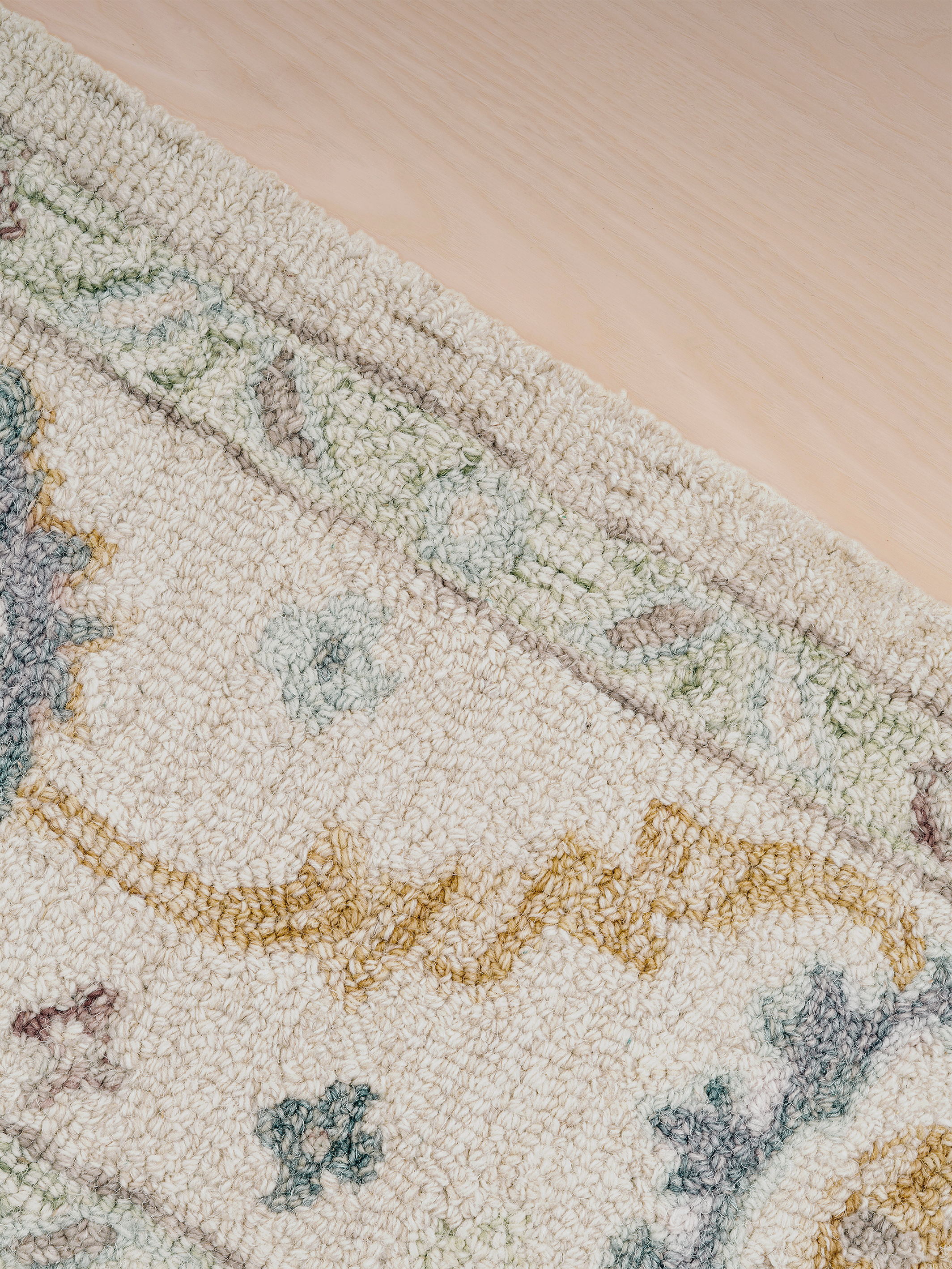 Wollteppich 160x230 200x290 aus Wolle für Wohnzimmer als Wohnteppich