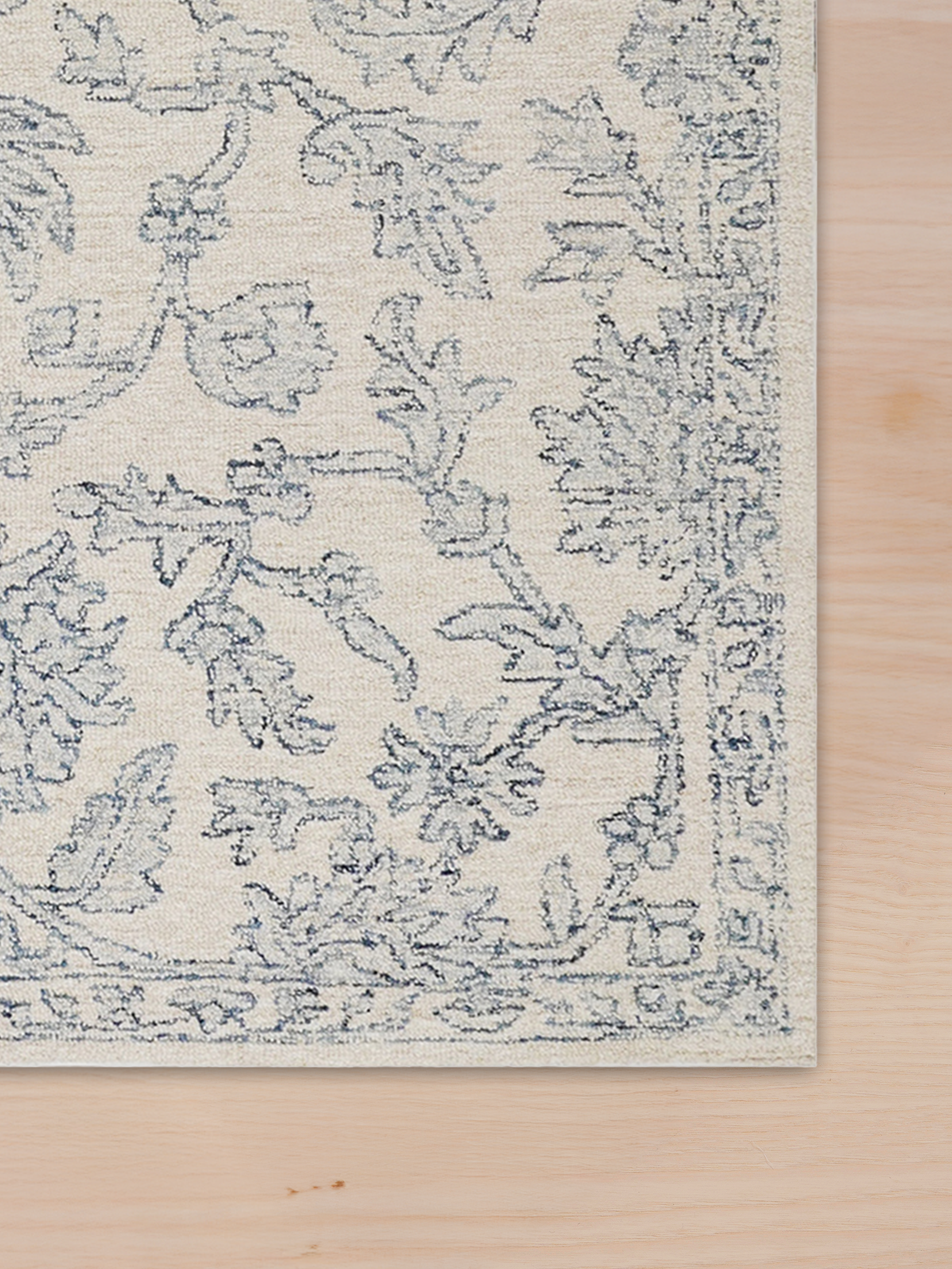 Wollteppich 140x200 160x230 200x300 in Blau oder Grün für Wohnzimmer Schlafzimmer