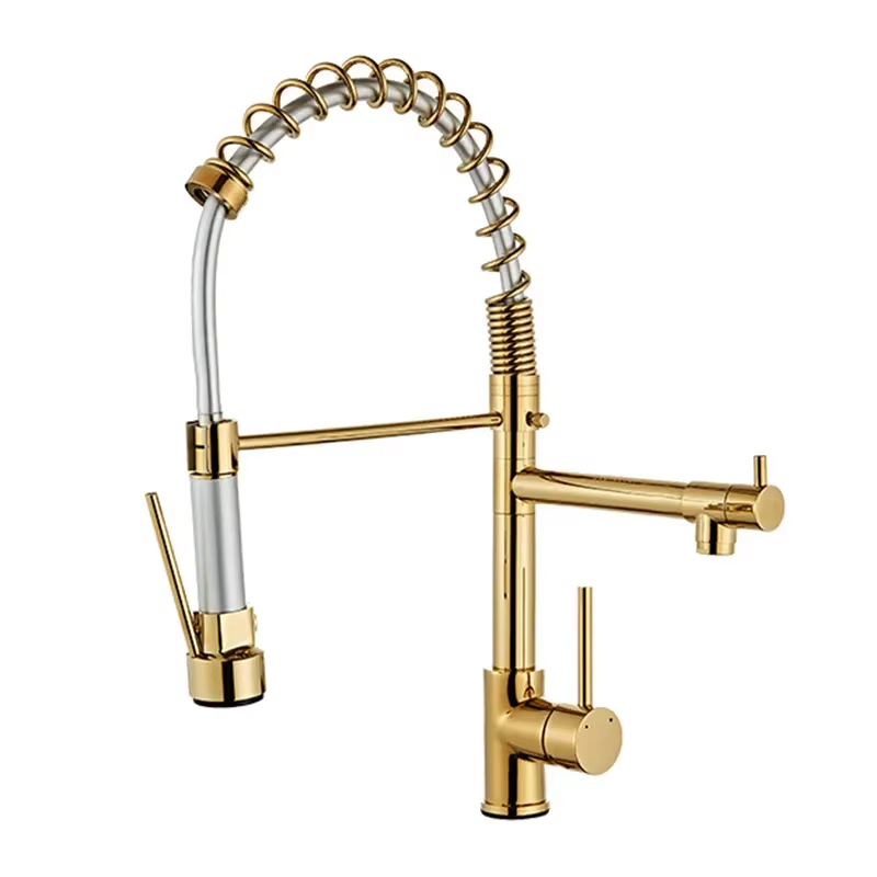 Moderne Küchenarmatur von Varello aus Edelstahl mit Ausziehbrause