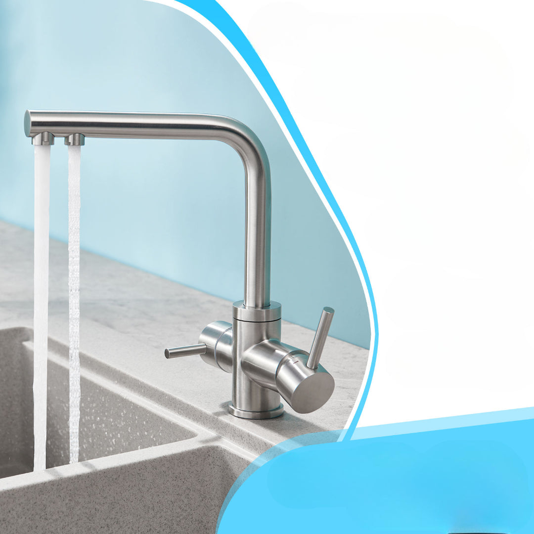 Aquerva Moderne Dreiwege-Küchenarmatur aus Edelstahl 304