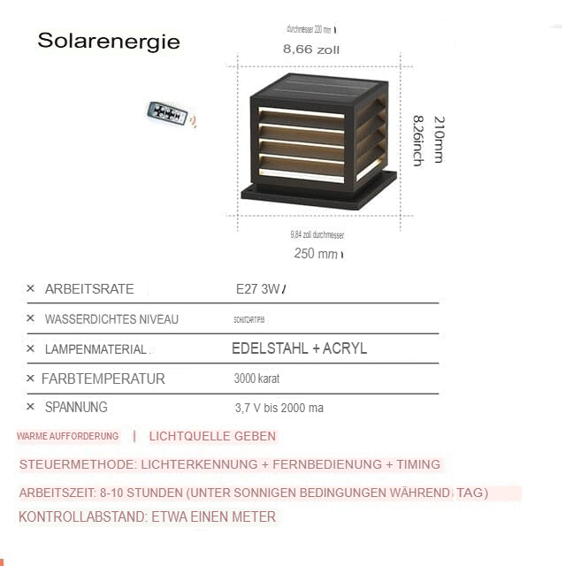Wasserdichte Hof-Wandleuchte LED