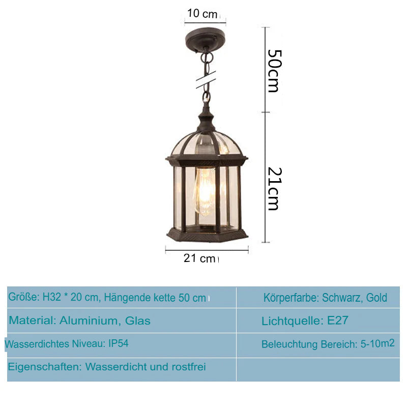 Hängelampe für Garten Außenbereich