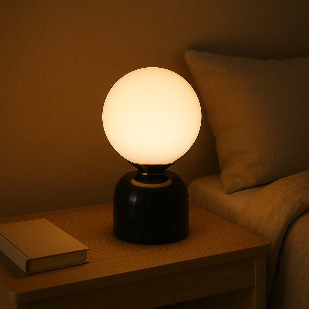 Elegante Tischlampe aus Marmor