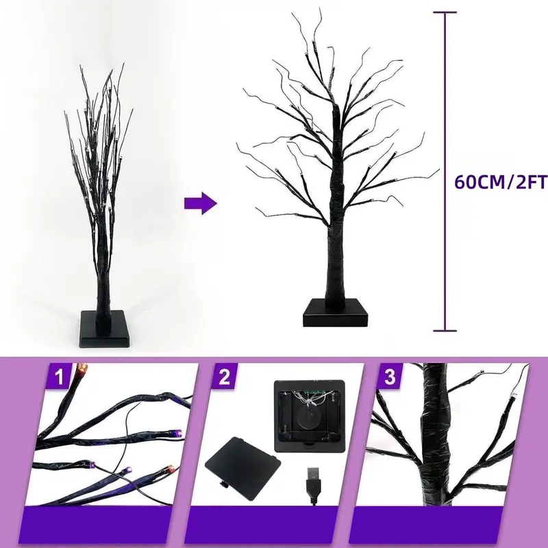 Halloween LED Baum 60cm