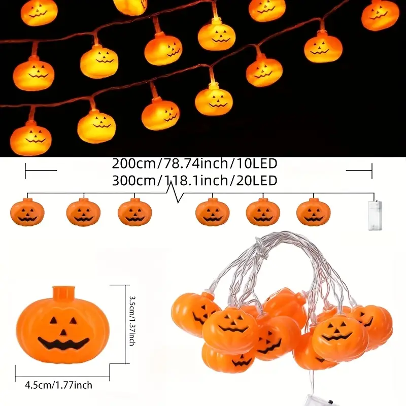 Halloween Kürbis Lichterkette