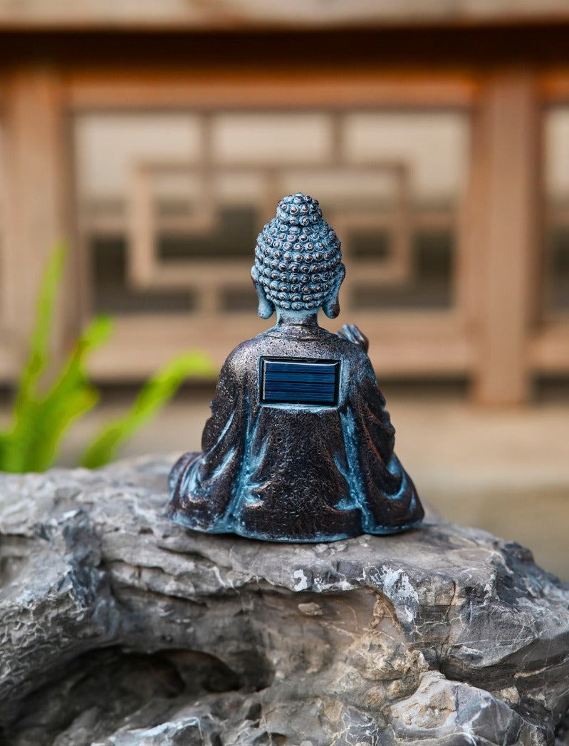 Solar Buddha Gartenfigur