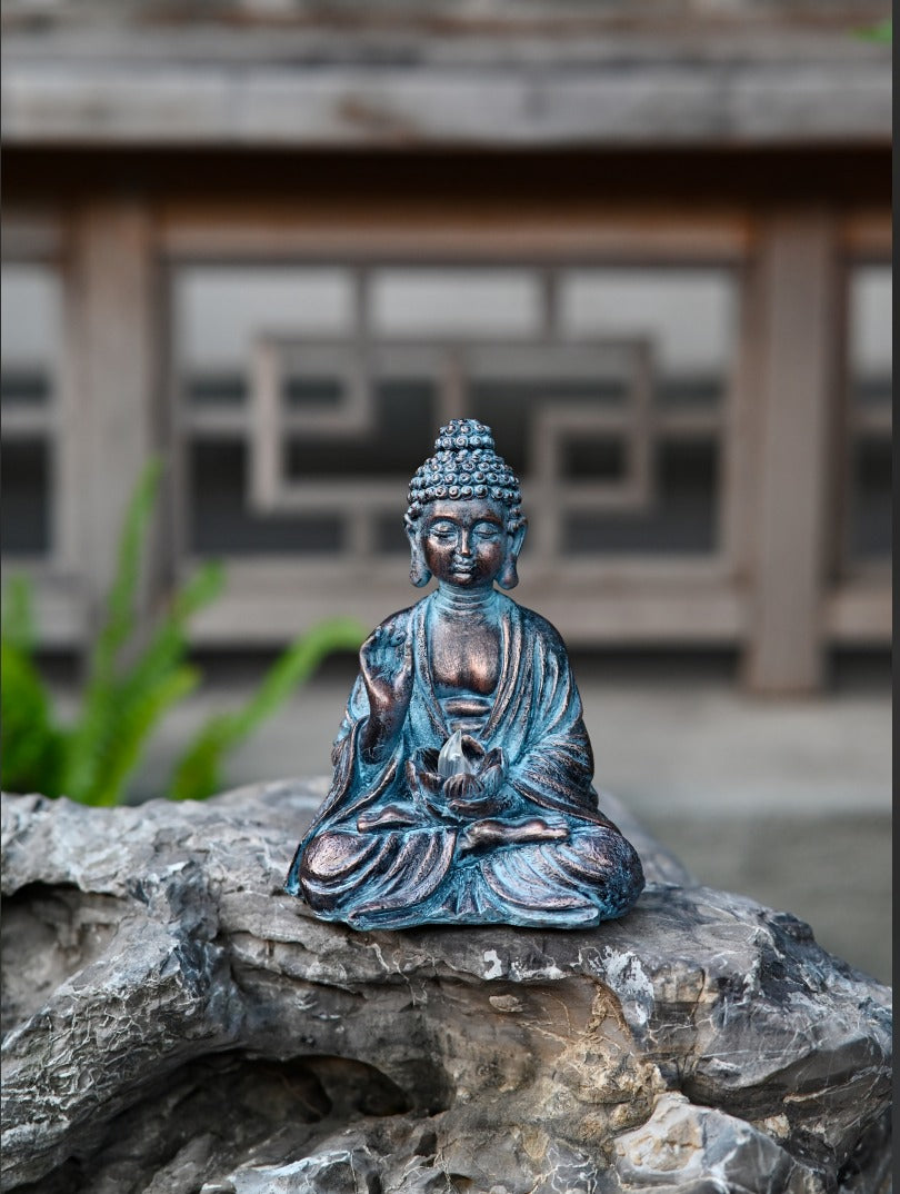 Solar Buddha Gartenfigur